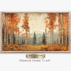 Vintage Autumn Forest Oil Painting for Frame TV (Digital Download).