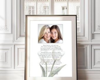 Personalized Photo Poem Print: Mother Daughter Keepsake (Digital Download Available)