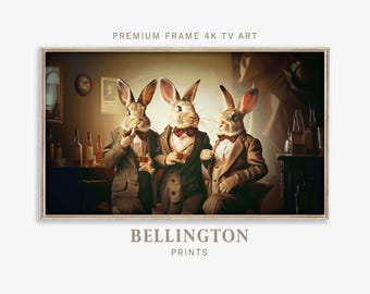 Anthropomorphic Bunny Bar Motiv Samsung Rahmen TV Art (Digitaler Download)