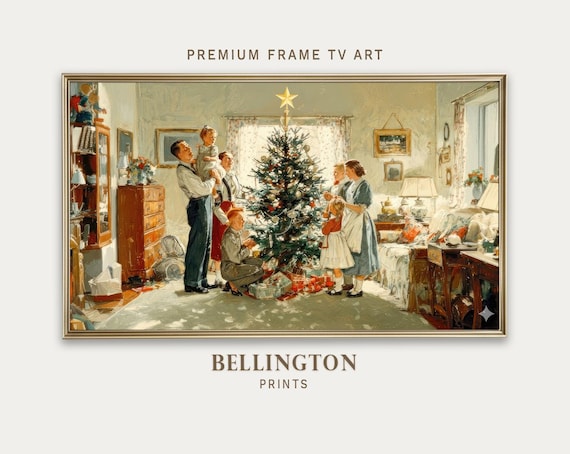 ヴィンテージ ノーマン・ロックウェル風絵画 Samsung フレームテレビ