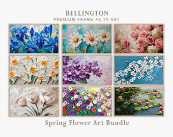 Spring Wildflowers Frame TV Art: Floral Painting Bundle (Digital Download)