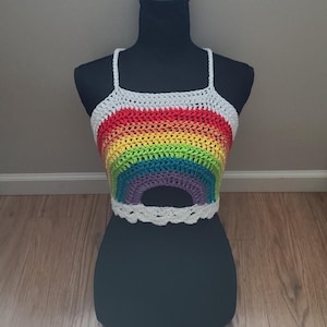 Crochet Rainbow Crop Top!