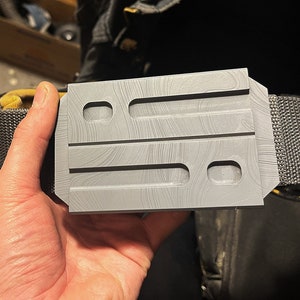 PAINT READY - "Beskar" buckle cover, for 2" belt (2 versions)