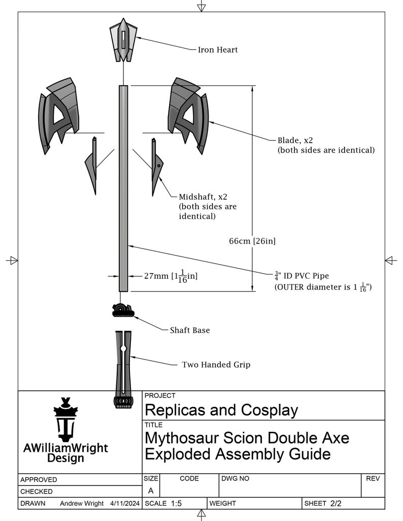 FILE - MMCC Approved Double Axe, Mythosaur Scion - Etsy