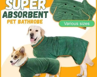 Dog bathrobe super absorbent