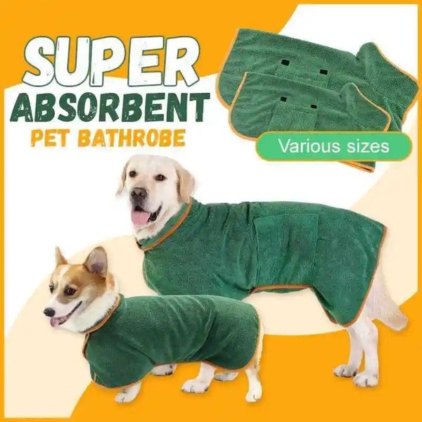 Dog bathrobe super absorbent