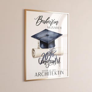 Personalisiertes Abschlussposter – Name, Datum, Schulart –Geschenk zum Schulabschluss, Bachelor, Master, Diplom oder Ausbildung,Varianten #3