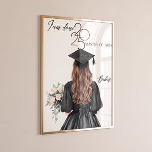 Personalisiertes Abschlussposter – Name, Datum, Schulart – Geschenk zum Schulabschluss, Bachelor, Master, Diplom oder Ausbildung, Zeugnis