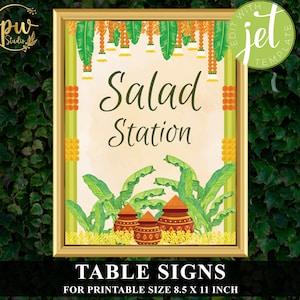 Desi Food station signs Indian Food stall sign, Wedding decor & Henna station signs, Mehndi decoration Mehndi station decor as Haldi decor