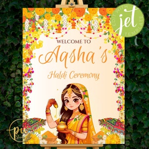 Wedding Haldi welcome signs Haldi decoration, Haldi posters as Welcome to Haldi Signs & Haldi decor as Pithi welcome signs, Haldi decoration
