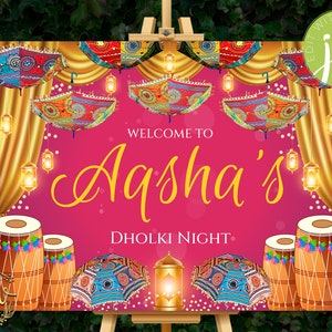 Segnali di benvenuto Dholak come segnali di benvenuto Dholki, segnali di Dholak Night come segnali Punjabi Dholki, segnali di decorazione Dholki musulmana e segnali di Dholki Night