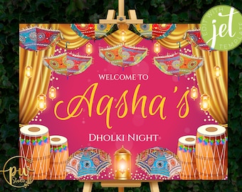 Dholak Welcome signs as Dholki Welcome Signs, Dholak Night signs as Punjabi Dholki signs, Muslim Dholki Decor signs & Dholki Night Signs