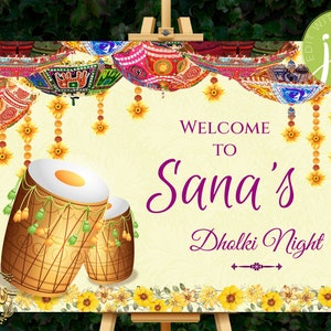 Dholak Welcome signs, Dholak Night signs as Punjabi Dholki signs as Muslim Dholki Decor signs & Dholki Night Signs, Dholki Welcome Signs
