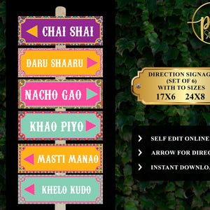 Mendhi Welcome Signages & Desi decoration, Jaggo Welcome signs as Punjabi wedding decor, Colorful Mehndi Signs as Quirky Wedding decorations