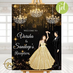 Indian Reception Welcome signs as Welcome to Reception sign, Indian Reception signage, Indian Reception sign & Indian Wedding Reception sign