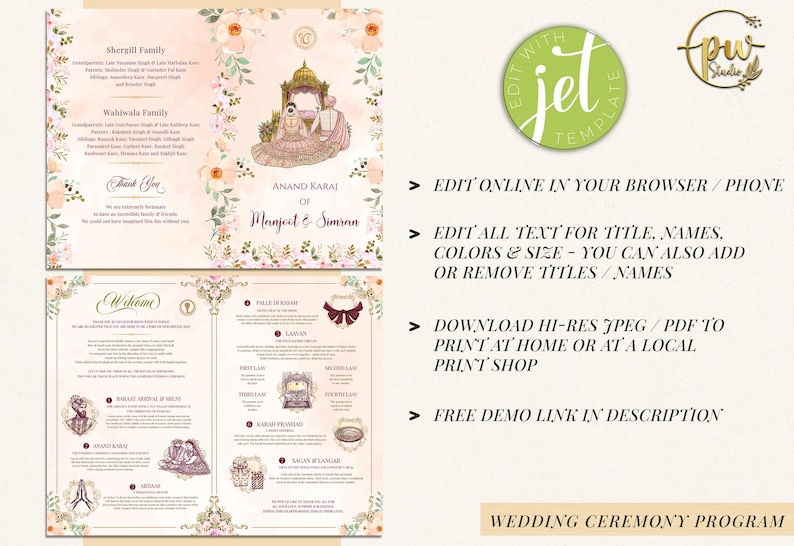 Sikh Wedding guide & Sikh ceremony programs Punjabi, Sikh wedding programs Anand Karaj guides, Sikh ceremony guide Anand Karaj Program Sikh image 5