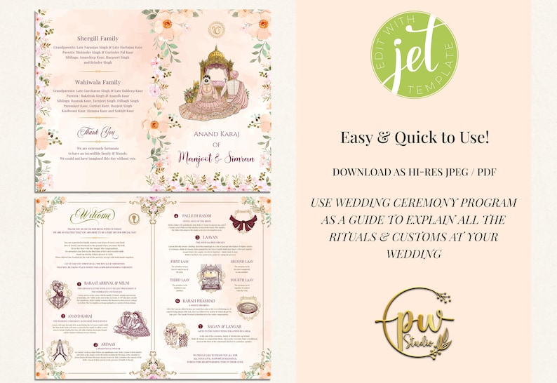 Sikh Wedding guide & Sikh ceremony programs Punjabi, Sikh wedding programs Anand Karaj guides, Sikh ceremony guide Anand Karaj Program Sikh image 7