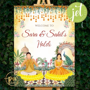 Welcome to Haldi Signs Wedding Haldi posters, Haldi welcome board as Haldi Welcome Signs & Haldi decoration, Haldi decor as Pithi signs