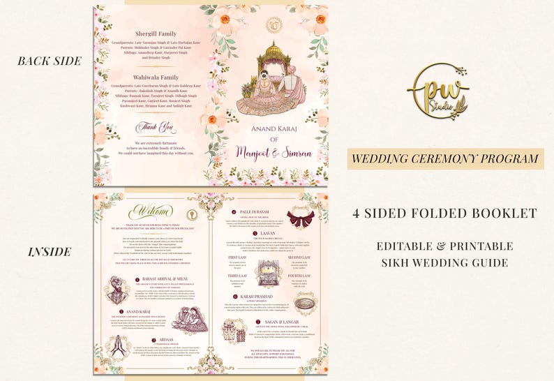 Sikh Wedding guide & Sikh ceremony programs Punjabi, Sikh wedding programs Anand Karaj guides, Sikh ceremony guide Anand Karaj Program Sikh image 4