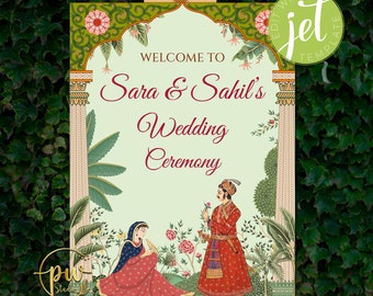 Indian Wedding Welcome sign Indian Wedding decor, Hindu Wedding signs & Indian Welcome signs, Indian Wedding signs as Hindu Welcome signs