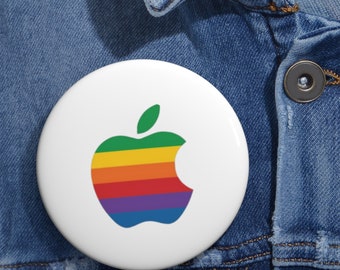 その他 Vintage Apple Logo Pin Vintage Apple Macintosh Logo Pin: Retro Tech Collectible - Etsy