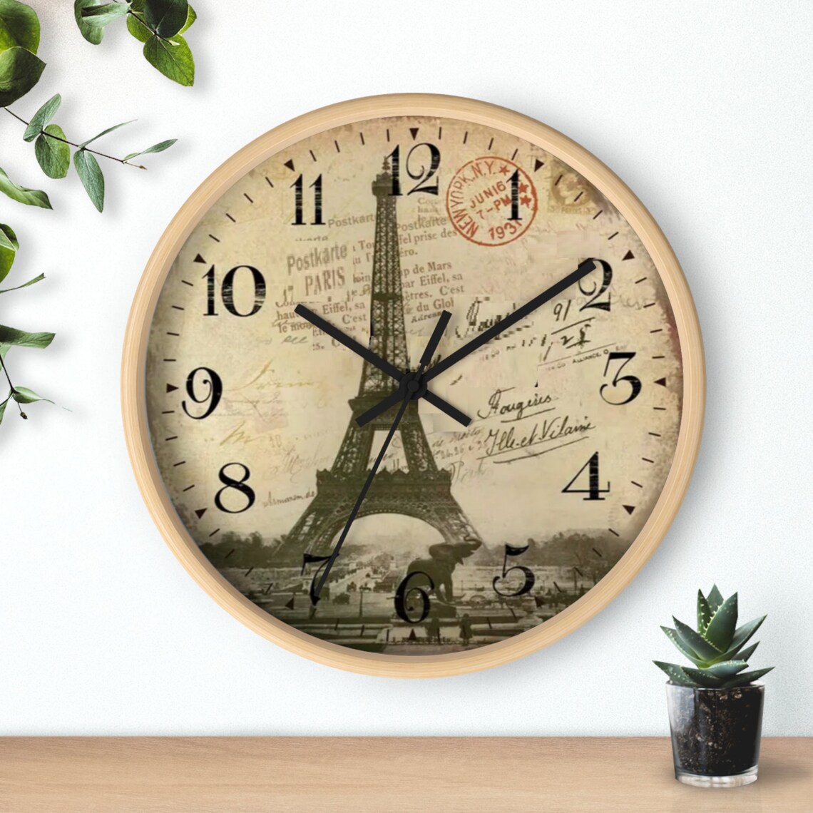 French Wall Clock, Antique Design Wall Clock, Paris Wall Clock, French