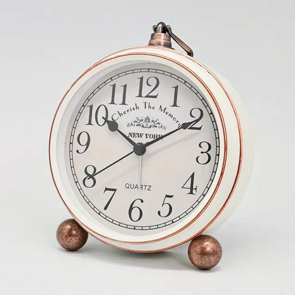 Silent Alarm Clock New York Table Clock Retro Iron Alarm Clock Gift For Mom Vintage Table Clock Cute Gift Antique Table Clock Birthday Gift