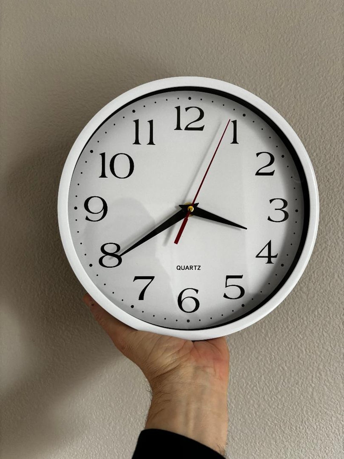 Cute Wall Clock White Round Wall Clock Office Wall Clock Home Decor