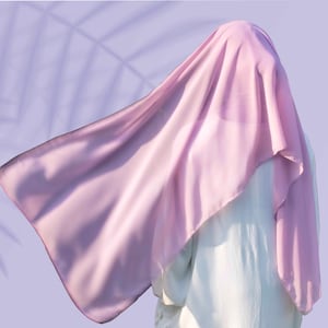 Hijab in Lilac Lullaby: Instant, EasyWear Design for Girls 4 to 16 Years - Premium Chiffon - Instant Hijab-Hijab Gift