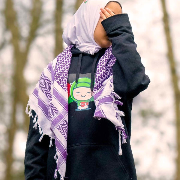 Keffiyeh - Palestine scarf - Purple Palestinian Keffiyeh - - Unisex Palestine Scarf - Cultural Solidarity Headscarf - Support & Style