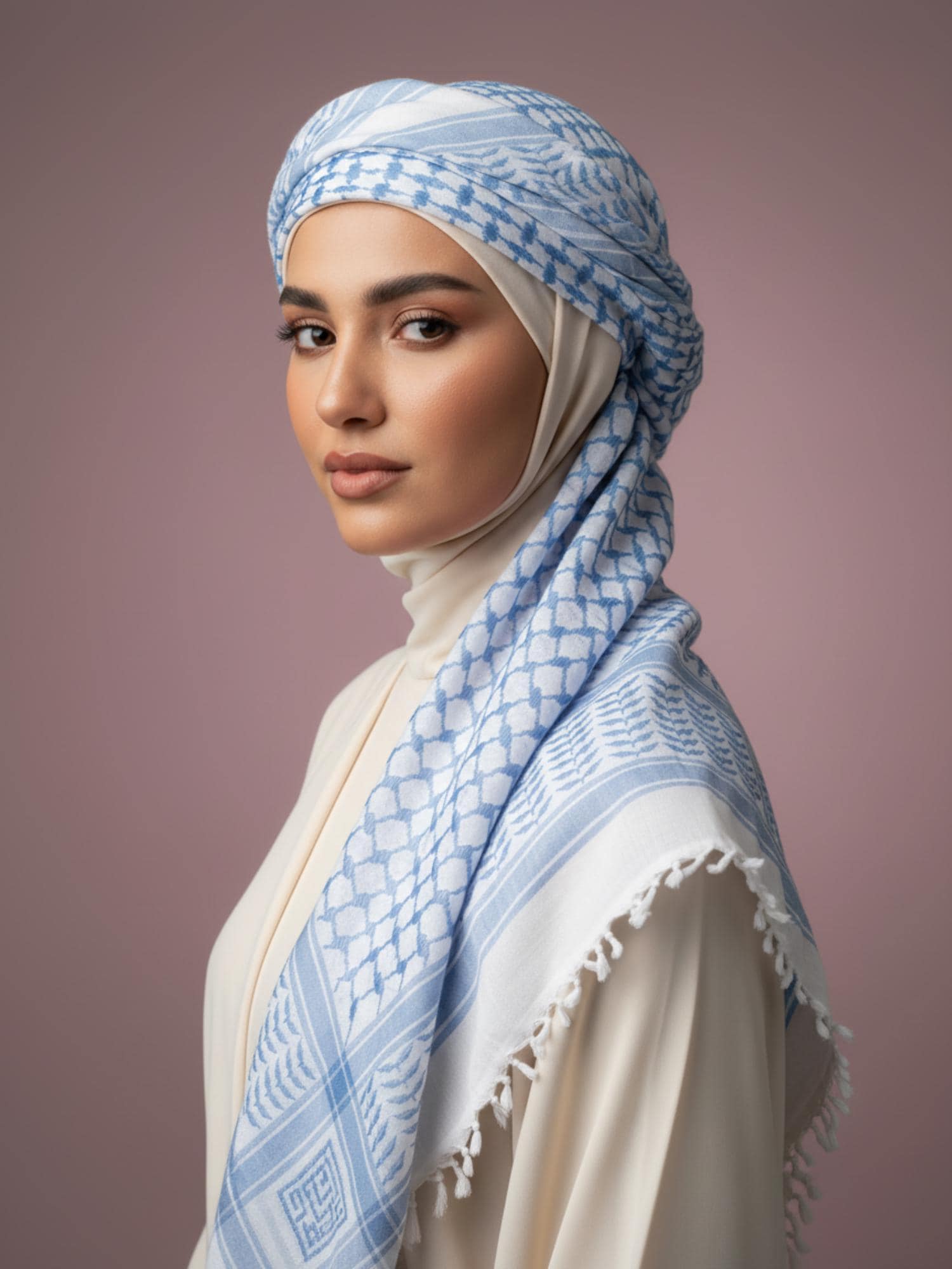 Hirbawi Keffiyeh Originale Rosa | Kufiya Fatta A Mano In Palestina Sciarpa Unisex