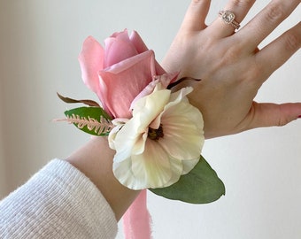 PINK + CREAM Wrist Corsage