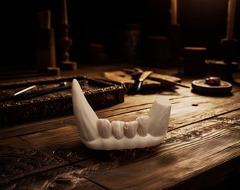 Resin Cosplay Orc Tusks - Broken Tusk style (lower teeth)