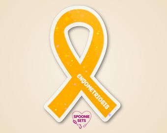 ruban de sensibilisation à l'endométriose | Sticker santé féminine