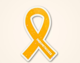 Endometriosis Awareness Ribbon Sticker | Women's Health Decal