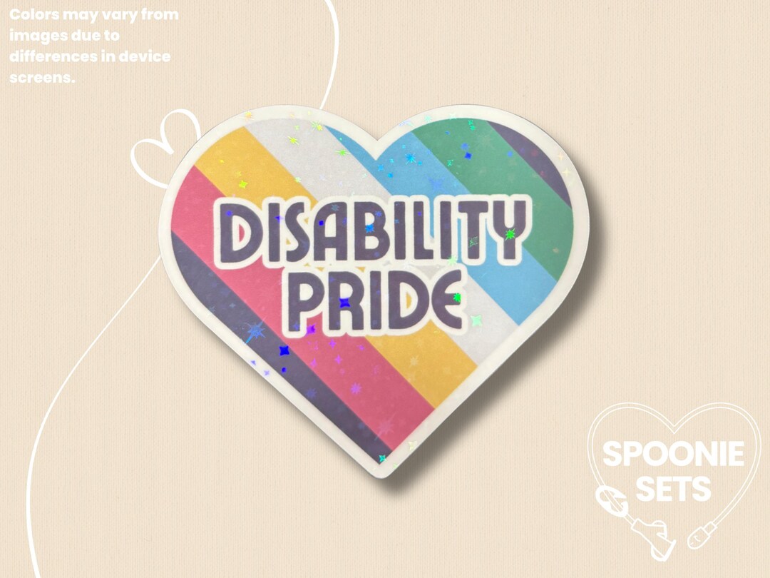 Disability Pride Heart Sticker: Invisible Illness Advocacy - Etsy Canada