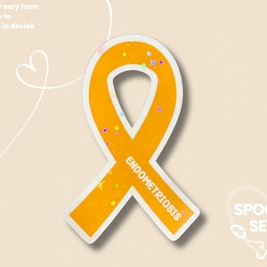Endometriosis Awareness Ribbon Sticker: Invisible Illness Support