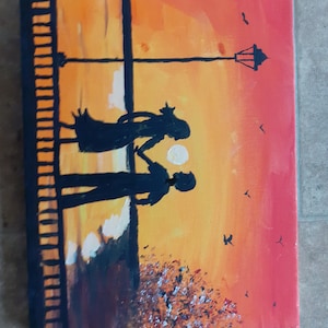 Spaß bei Sonnenuntergang Acrylbild