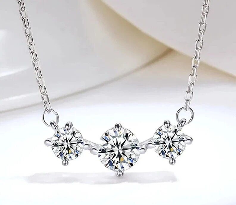 Radiant 2 Carat Moissanite Elegance in Sterling Silver