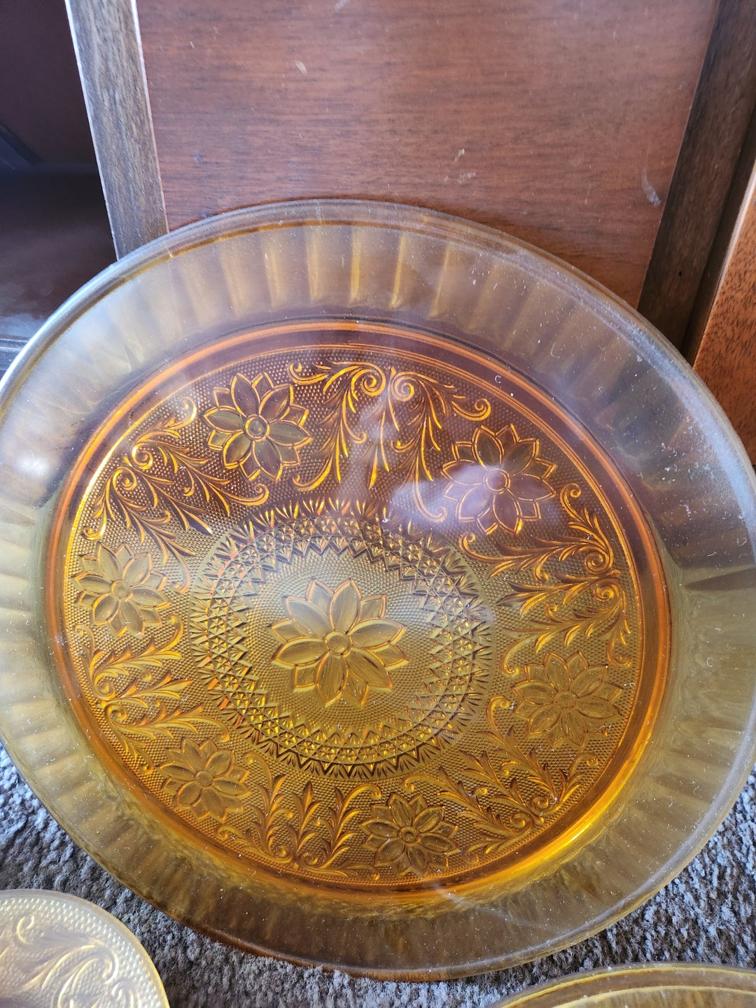 Vintage 70s Tiara Glass Platter Etsy