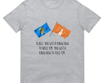 Diversión con banderas - Teoría del Big Bang - Camiseta unisex de manga corta
