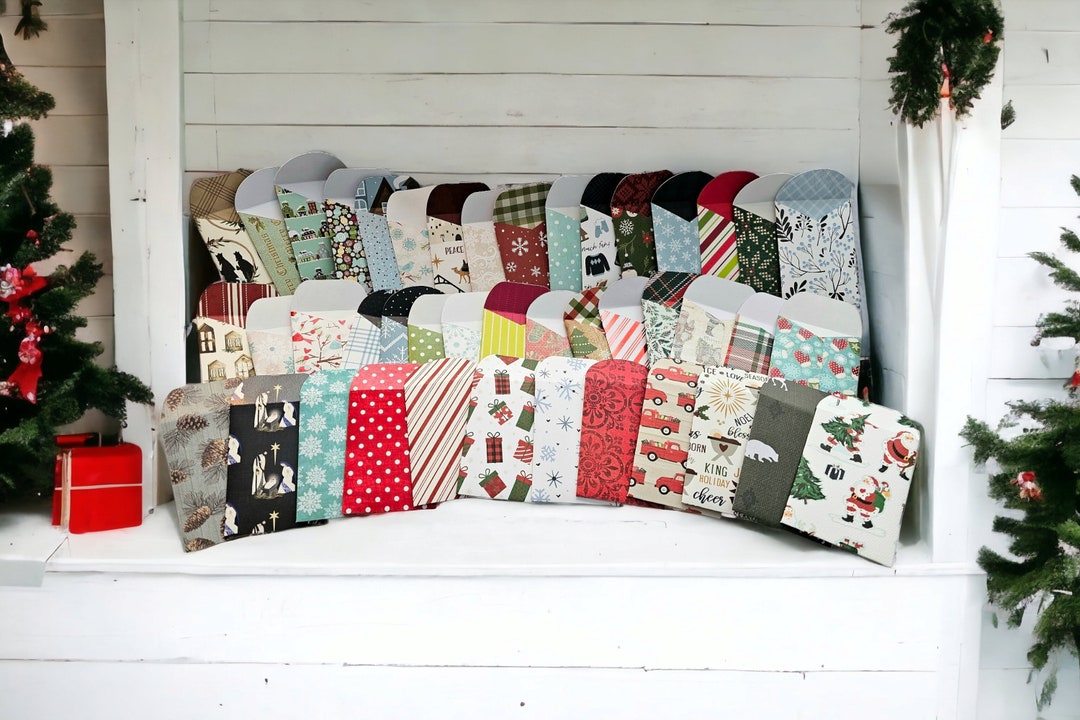 Christmas Gift Card Holder Set, Decorative Mini Envelopes With Seal - Etsy