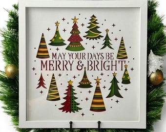3D Paper Christmas Tree Shadow Box: Layered Holiday Art