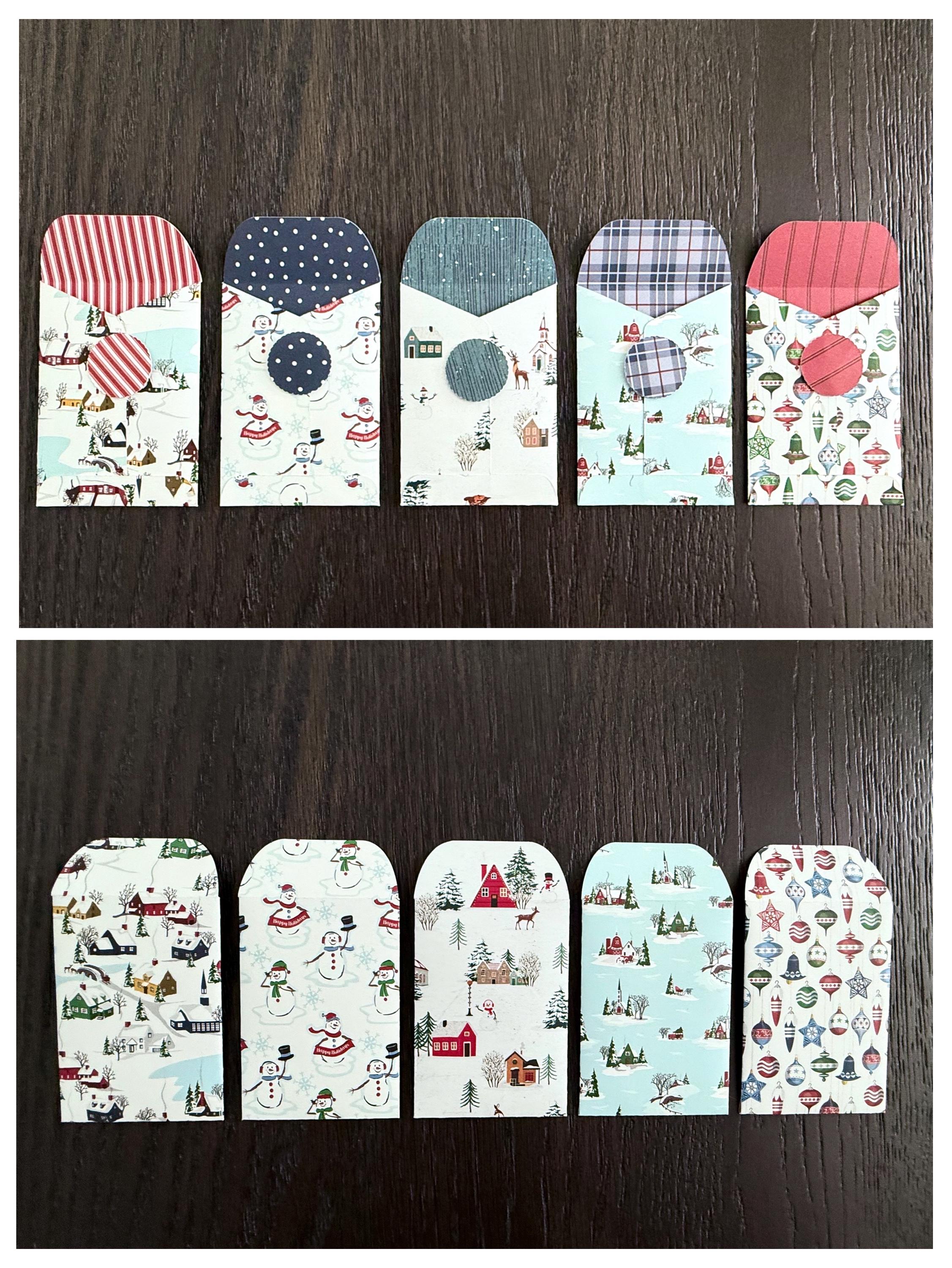 Christmas Gift Card Holder Set, Decorative Mini Envelopes With Seal - Etsy