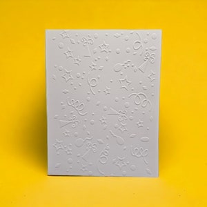 Embossed Birthday Card Front: 4.25&quot; x 5.5&quot; Textured Cardstock