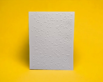 Embossed Birthday Card Fronts: 4.25" x 5.5" Textured Cardstock