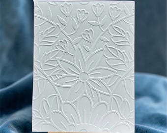 Embossed Floral Card Panel |  A2  Cardmaking Topper (4.25”x5.5”)