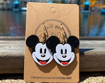 Retro Mickey Mouse-oorbellen 3D-geprinte Mickey Mouse-oorbellen Mickey-oorbellen Disney-oorbellen Klassieke Mickey Mouse-oorbellen Fun wheel Mickey