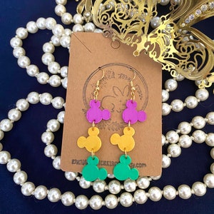 Mickey Mouse Dangle Earrings Mickey Dangle Earrings Mickey Studs Mickey Stud Earrings Mickey Mouse Stud Earrings Disney Earrings Disney Stud
