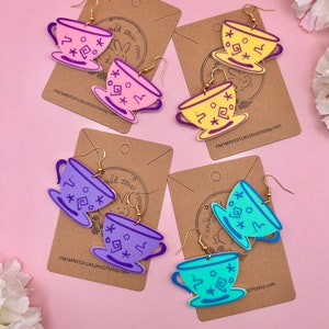 Alice in Wonderland Teacup Earrings Disney Accessories Disney Earrings Alice Teacups Earrings Disneyland Earrings Tea Cup Earrings G3